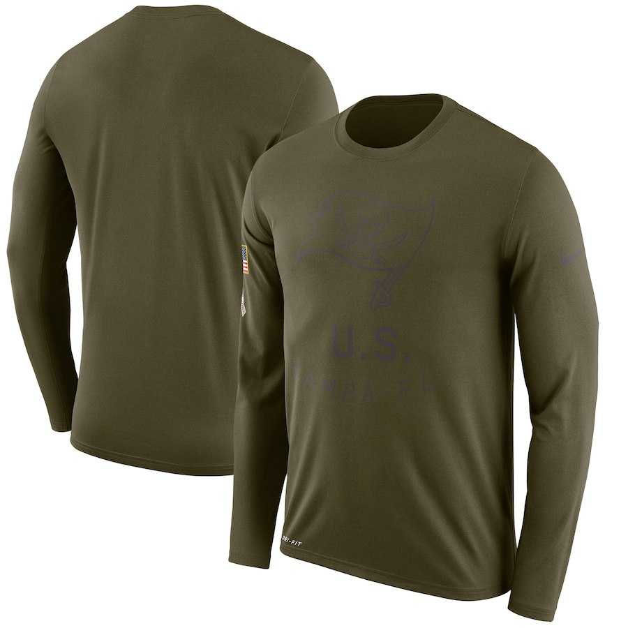 Men's Tampa Bay Buccaneers Nike Salute to Service Sideline Legend Performance Long Sleeve T-Shirt Olive,We sell and wholesale Men's Tampa Bay Buccaneers Nike Salute to Service Sideline Legend Performance Long Sleeve T-Shirt Olive on line form chian!